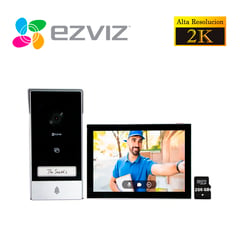 EZVIZ - Videoportero Doméstico Inteligente HP7 2K Exterior + SD 256GB
