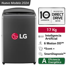 LG - Lavadora WT17BV6T 17kg AI DD Carga Superior Negro Claro