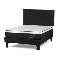 ROSEN - Cama Europea Path Grafito 2 Plazas + Cabecera West