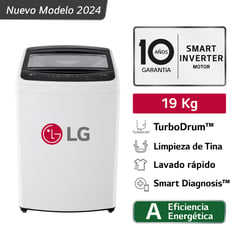 LG - Lavadora WT19WVTB 19 Kg TurboDrum Carga Superior Blanco