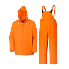 GENERICO - Traje Impermeable Naranja 0.35 mm. Talla L