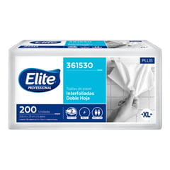 ELITE PROFESSIONAL - Papel interfoliado 200 hojas blanco