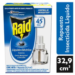 RAID - Repelente Líquido Insectos Voladores + 1 Repuesto 38gr