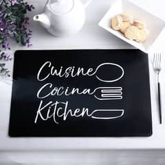 JUST HOME COLLECTION - Individual Rectangular Cocina Negro