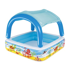 BESTWAY - Piscina Inflable 140x140x112 con Techo