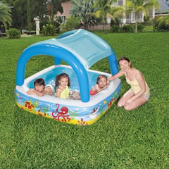 BESTWAY - Piscina Inflable con Techo Infantil 140x140x112cm