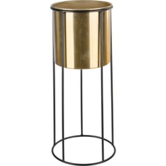 JUST HOME COLLECTION - Maceta con Base Metal Dorado 26x26x101cm