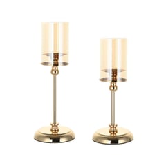 JUST HOME COLLECTION - Set 2 Candelabros Decorativo Dorado