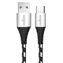 UBERMANN - Cable USB a Type-C 2m Blanco/Negro