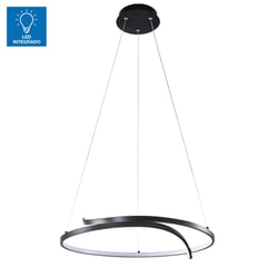 JUST HOME COLLECTION - Lámpara Colgante LED Circular Negra