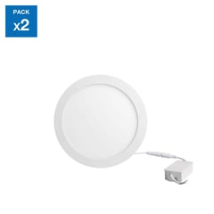 DAIRU - Pack 2 Panel LED Sobrepuesto Circular Luz Fría 12W