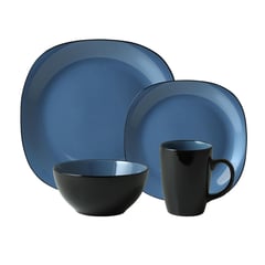 SODIMAC - Juego de vajilla 16 piezas cerámica Azul