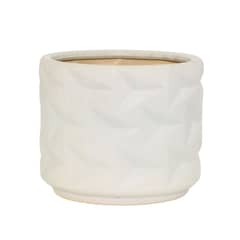 JUST HOME COLLECTION - Macetero Mikonos Blanco 33x26cm