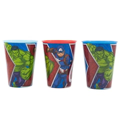 MARVEL - Set 3 Vasos Avengers