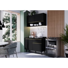 GENIALFLEX - Kit Mueble de Cocina Negro 120cm