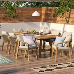 JUST HOME COLLECTION - Juego de Comedor de Terraza Lucca para 8 Personas