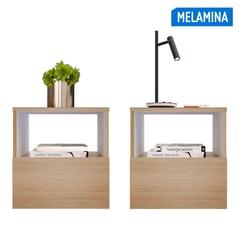 JUST HOME COLLECTION - Set 2 Veladores Melamina Abigail