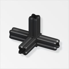 ALFER - Conector Esquina Plástico Negro