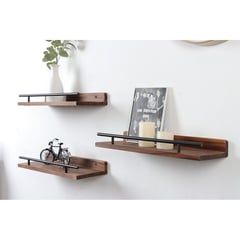 JUST HOME COLLECTION - Set 3 Repisas Flotantes Madera