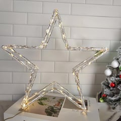 DEAR SANTA - Estrella con Luces Decorativas 50L 30cm