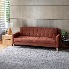 JUST HOME COLLECTION - Sofá Cama Futóncon Almacenamiento 3 Cuerpos Lucia