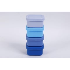 JUST HOME COLLECTION - Set 4 Contenedores de Silicona Azul