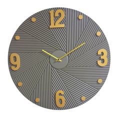 JUST HOME COLLECTION - Reloj de Muro Tapel 60cm Negro/Dorado