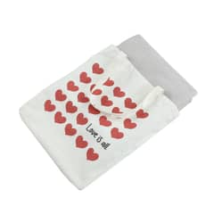 JUST HOME COLLECTION - Tote Bag Corazones + Manta 125x150cm
