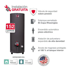 RHEEM - TERMOTANQUE 152L GN